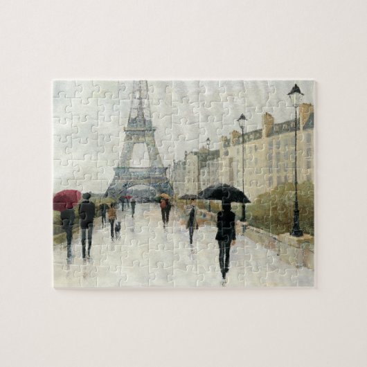 Puzzle Tour Eiffel | Paris sous la pluie (Horizontal)