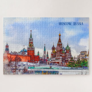 Puzzle Tour Spassky et Kremlin de Moscou, Russie.