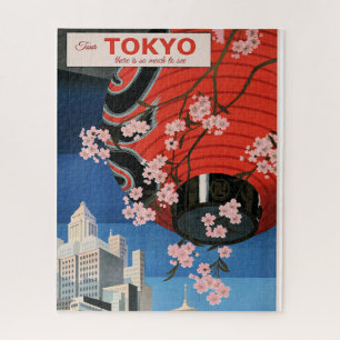 Puzzle Tour Tokyo, Japon, affiche de voyage,
