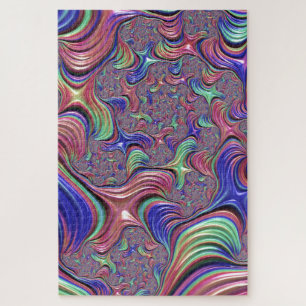 Puzzle Tourbillon Abstrait Coloré Spirale Fractale Tripan