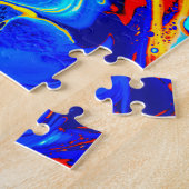 Puzzle tourbillon coloré abstrait tendance (Côté)