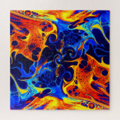 Puzzle tourbillon coloré abstrait tendance (Horizontal)