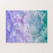 Puzzle Tourbillon de nuage bleu et violet (Horizontal)