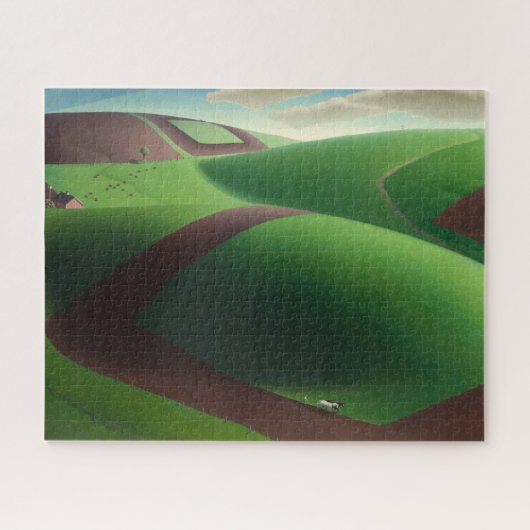 Puzzle Tourbillon de printemps par Grant Wood (Horizontal)