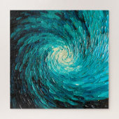 Puzzle Tourbillon océan turquoise abstrait (Horizontal)
