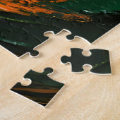 Puzzle Tourbillon vert orange vibrant (Côté)