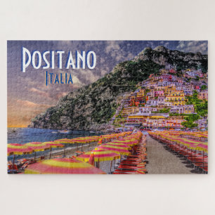 Puzzle Tourisme de Positano Italie pour la typographie ré