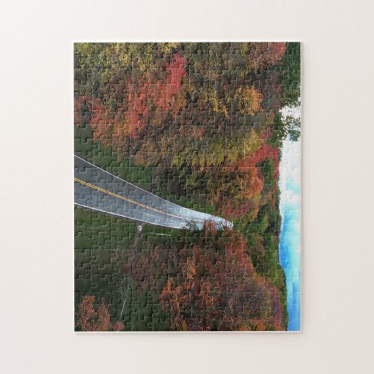 Puzzle Tourisme du feuillage d'automne (Vertical)