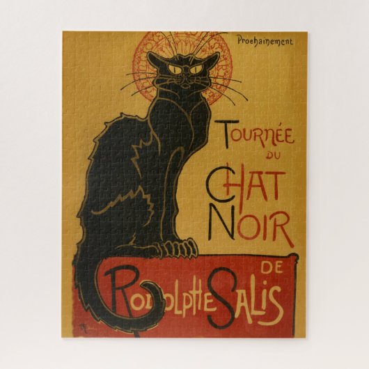 Puzzle Tournee Conversation Noir Chat noir Illustration V (Vertical)