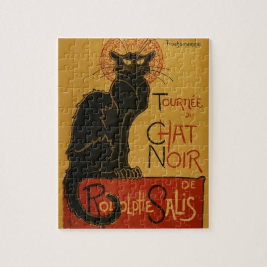 Puzzle Tournee Conversation Noir Chat noir Illustration V (Vertical)