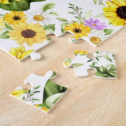 Puzzle Tournesol Aquarelle 7 (Côté)