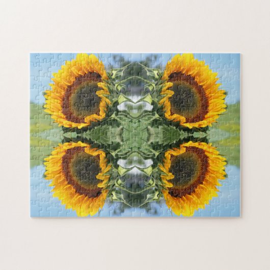 Puzzle Tournesol Au Soleil Fleur Abstraite Art (Horizontal)
