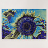 Puzzle Tournesol bleu (Horizontal)