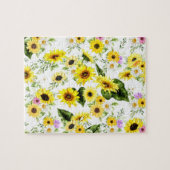 Puzzle Tournesol d'aquarelle 7 (Horizontal)
