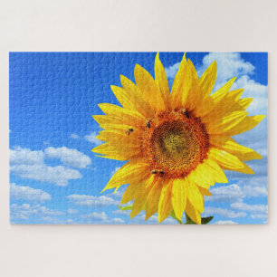 Puzzle tournesol et abeilles