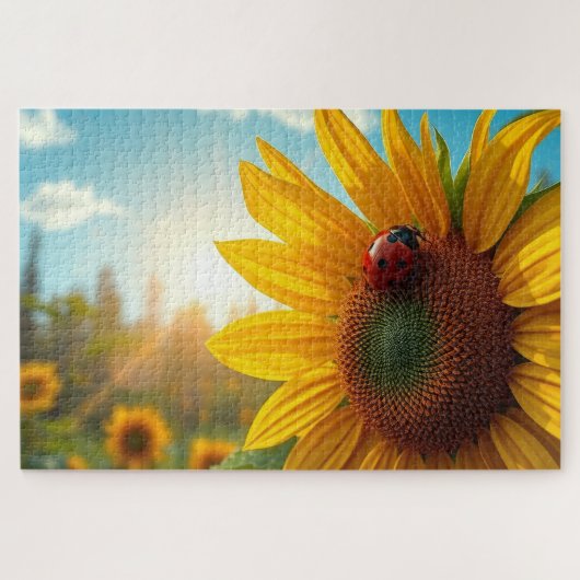 Puzzle Tournesol et coccinelle (Horizontal)