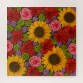Puzzle tournesol et Rose (Horizontal)