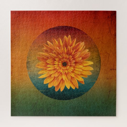 Puzzle tournesol floral vintage (Vertical)