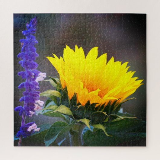Puzzle Tournesol Jaune Violet Russe Sage Photo (Vertical)