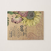 Puzzle Tournesol Romains 8:28 Verse de la Bible (Horizontal)