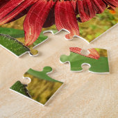 Puzzle Tournesol rouge avec abeille (Côté)