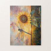 Puzzle Tournesol rustique Iridescente (Vertical)