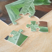 Puzzle Tournesol unique avec feuilles de menthe (Côté)