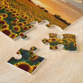 Puzzle Tournesols au coucher du soleil (Côté)