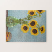 Puzzle Tournesols dans un vase sur une table (Horizontal)