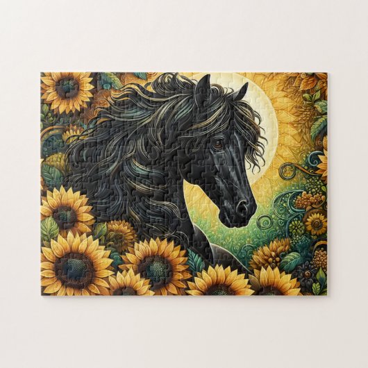 Puzzle Tournesols du Cheval Noir (Horizontal)