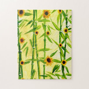 Puzzle Tournesols Et Bambou