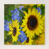 Puzzle Tournesols et hydrangées (Horizontal)