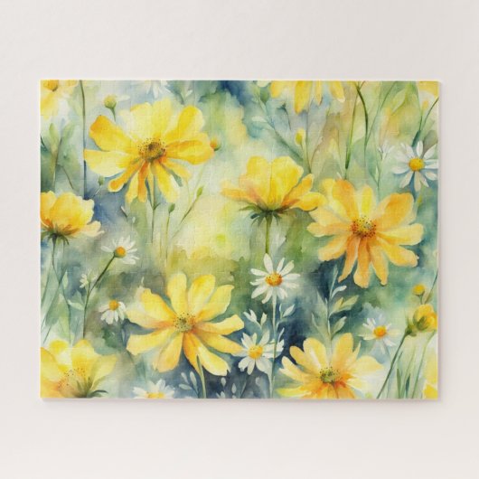 Puzzle Tournesols jaunes et blancs (Horizontal)