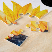 Puzzle Tournesols jaunes sur fond blanc motif (Côté)