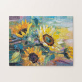 Puzzle Tournesols Peinture Abstraite Florale moderne (Horizontal)