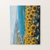 Puzzle Tournesols surplombant l'océan Peinture design (Vertical)