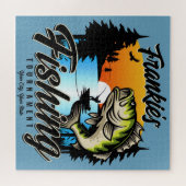 Puzzle Tournoi de pêche personnalisé Truite pêcheur (Horizontal)