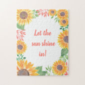 Puzzle Tournure de Tournesol Motivationnel Inspirant (Vertical)