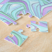Puzzle Tournures 3D colorées psychédéliques (Côté)