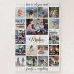 Puzzle Tout Citation Famille Photo Collage Or Blanc Monog<br><div class="desc">Célébrez les joies simples de la famille avec un puzzle photo collage unique et amusant. Si vous préférez un arrière - plan ou un texte dans des couleurs autres que l'or, le noir et le blanc, reportez-vous aux instructions ci-dessous. (CONSEIL EN MATIÈRE DE PLACEMENT D'IMAGE : Une façon simple de...</div>