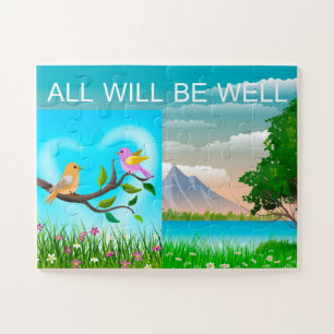 Puzzle Tout Ira Bien Oiseaux Amour Montagne Nature, 4 ans