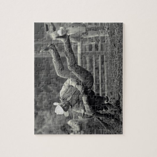 Puzzle Tout le rodéo indien en vallée de Tygh, Orégon. (Vertical)