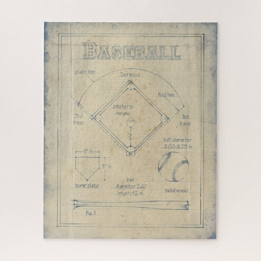 Puzzle Tout sur le jeu - Baseball (Vertical)