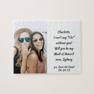Puzzle Tout texte Bridesmaid / Maid of Honor Proposition 