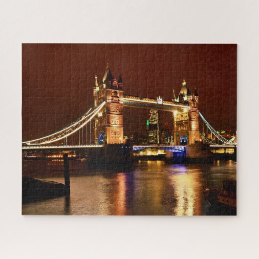 Puzzle Tower Bridge & Londres la nuit, Angleterre (UK) (Horizontal)