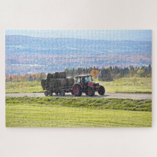 Puzzle Tracteur du Vermont Hauling Hay Bales
