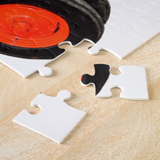 Puzzle Tracteur rouge restauré (Côté)