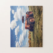 Puzzle Tracteur rustique avec balles de foin (Vertical)