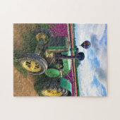 Puzzle Tracteur vert en Tulip Field, Oregon (Horizontal)