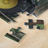 Puzzle Tracteur vert et jaune (Côté)